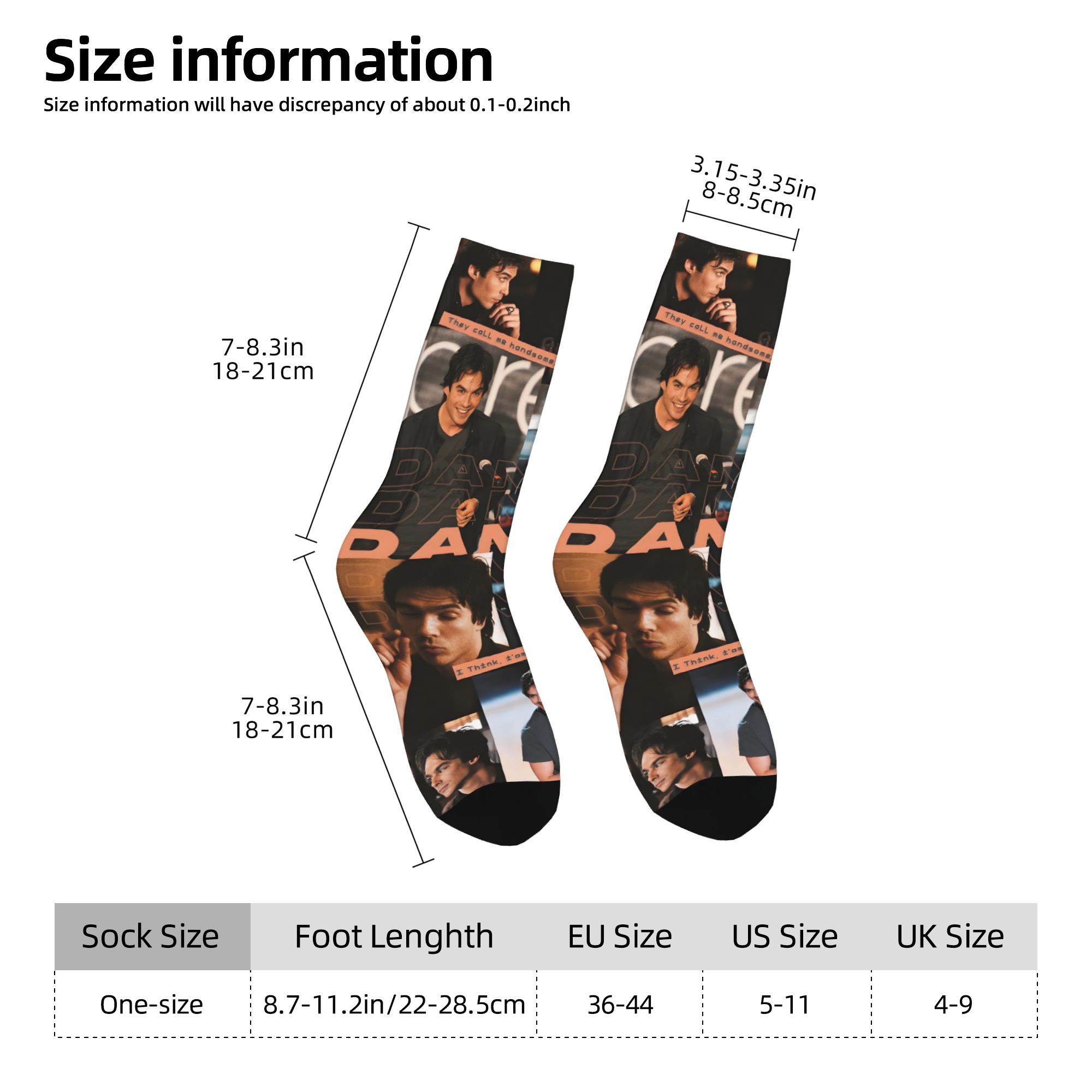 Носки с принтом «Дневники вамп – обзор и цена Dress Sock Men